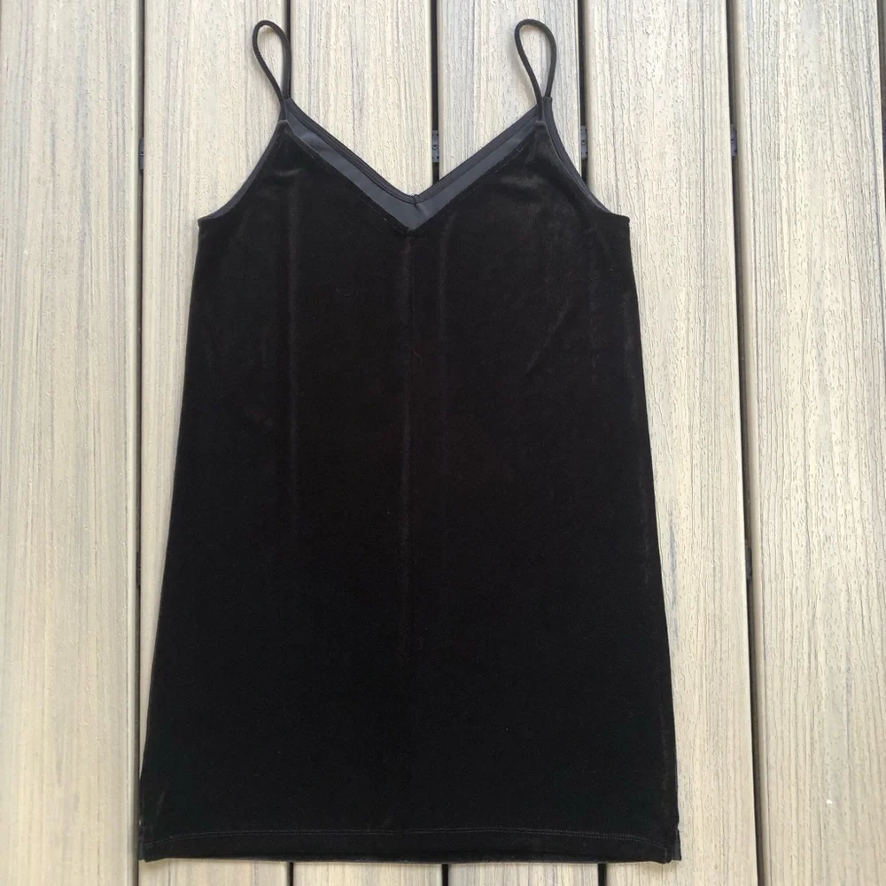 rag & bone Black Velvet Sleeveless Dress Size S Petite